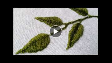 Hand Embroidery Design | Fish Bone Stitch Tutorials | HandiWorks #24 Hand Embroidery Design | Fish Bone Stitch Tutorials | HandiWorks #24