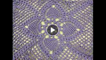 Crochet: Cuadrado con Pinas
