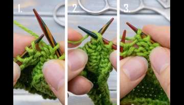 How to knit a reverse yarn over