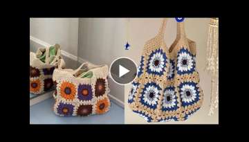 Crochet bag patterns | Crochet handBags | Knitted bags | Crochet tote bags | Crochet shoulder bag...