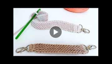 Alça de Croche Para Bolsa - Cinto de Croche - DIY - Tutorial Passo a Passo