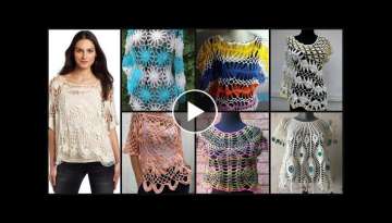 Trending and stylish Hairpin pattern crochet Summer tops designs