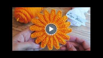 Crochet Square Motif - Daisy Flower