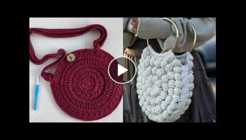 Gorgeous beautiful and amazing crochet round hand bags design patterns