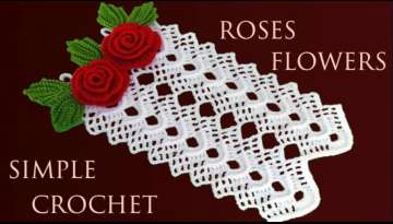 HOW TO CROCHET DECORATIVE MAT WITH FLOWERS HOW TO CROCHET DECORATIVE MAT WITH FLOWERS