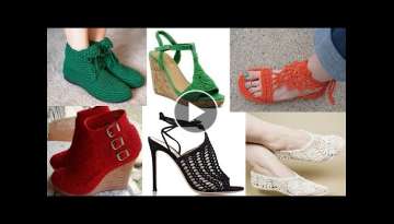 Most stylish crochet ladies shoes designs amazing design ideas