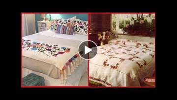 Top Class Hand Embroidered Bedsheet Collection/Embroidery Patterns For bedsheets