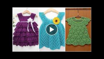 Extremely Gorgeous And Stylish Crochet Kintted Handmade Partten Baby Frock Design ldeas