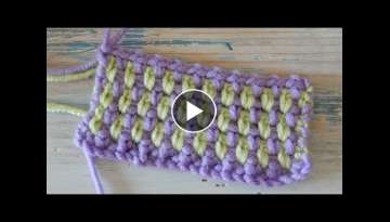 Crochet Woven Stitch / Moss Stitch / Granite Stitch