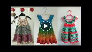 Toddler crochet baby dress / handmade crochet baby girl frock design