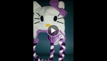 Gorro Hello Kitty a Crochet
