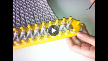 How to Loom Knit a Scarf - Crossed Stockinette Stitch (DIY Tutorial)