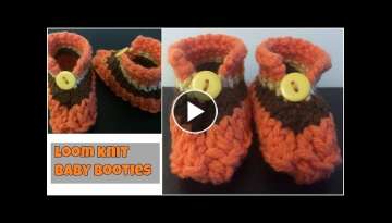 Loom Knit Baby Booties Loom Knit Baby Booties