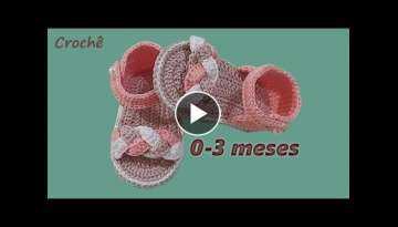 Crochet Sandal for Baby 0 to 3 months / Crochet baby zapatitos