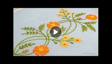 Stylish Hand Embroidery Border Designs, New Hand Embroidery Border Pattern, Easy Sewing Idea
