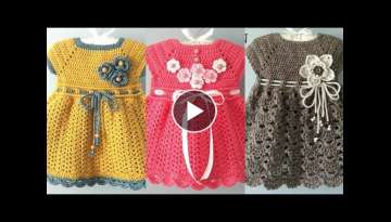 Stylish Hand Crochet Baby Frocks Designs