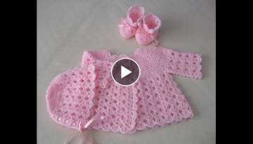Crochet baby vest - sweater-dress-gorgeous pink
