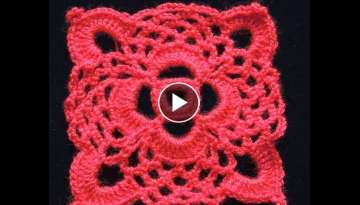 Crochet : Motivo Cuadrado # 1. Parte 1 de 2