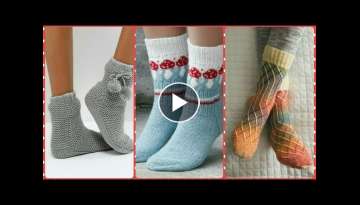 Latest Trendy Crochet socks Design Ideas for winter 2022 | Handknitted Socks pattern Ideas
