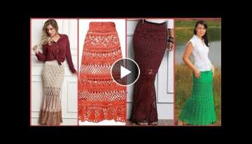 So Elegant & Stylish Crochet Long Skirt Designs Collections 2022