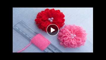 Hand Embroidery Amazing Trick - Easy Flower Embroidery Trick with Scale