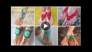 Extremely Gorgeous And Stylish Women Foot jewellery Of Crochet Anklet Design ldeas