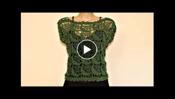 square crochet blouse