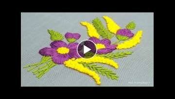 Hand Embroidery Cute Purple Flower Design Tutorial New, Easy Flower Embroidery Tips
