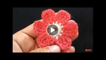 Crochet Flower Tutorial Very Easy Crochet Flower Tutorial Very Easy