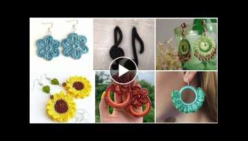 The most beautiful and stylish crochet hand made earrings designs and ideas 2021