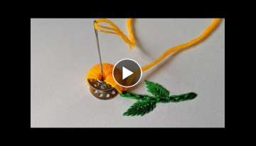 Amazing Hand Embroidery flower design trick |Super Easy Hand Embroidery flower design idea Amazing Hand Embroidery flower design trick |Super Easy Hand Embroidery flower design idea