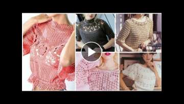 Latest fashion Vintages70s Crochet knitted floral lace pattern women fashion top blouse dress des...