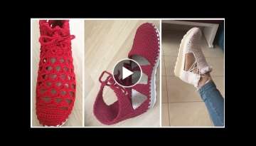 Casual Wear Crochet Knitting new Shoes Sandals Slippers pumps Design Collection