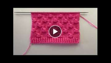 Very Pretty Knitting Stitch Pattern For Sweaters/ Cardigans