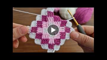 Super Easy Crochet Knitting Motif Making - Çok Güzel Tığ İşi Şahane Motif Yapımı